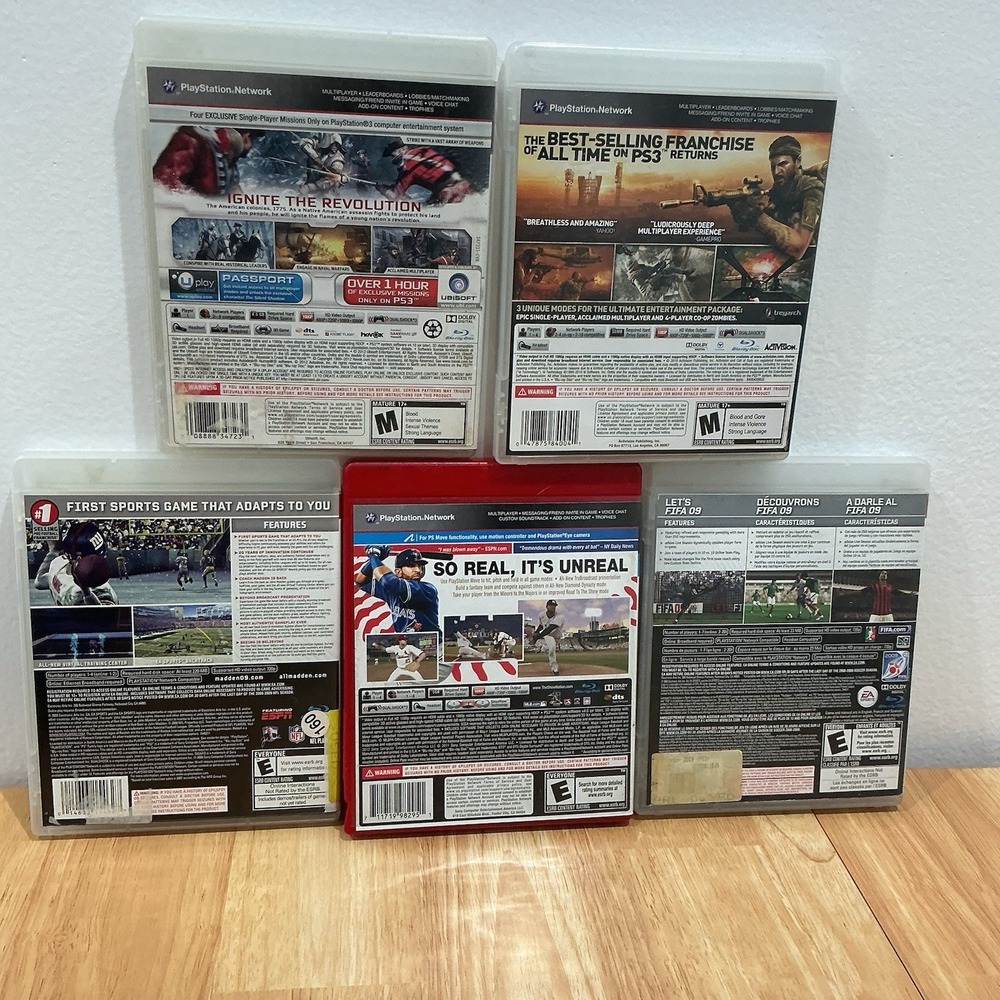 PlayStation‎ 3 Game Lot: Call of Duty Black Ops Madden Assassins Creed MLB FIFA - Picture 2 of 16